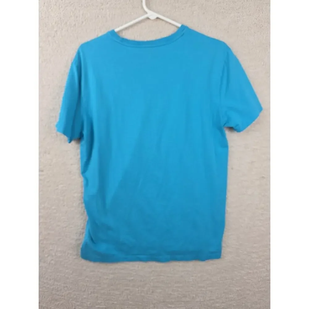 Polo Ralph Lauren Turquoise Blue Crew Neck Short Sleeve Cotton T-Shirt Size M - Picture 5 of 9